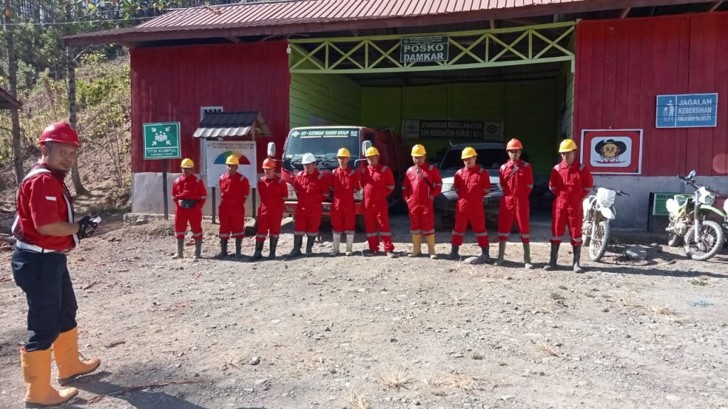 HTI PT. Gorontalo Citra Lestari Gorut Simulasi Penanggulangan Bencana Kebakaran Hutan