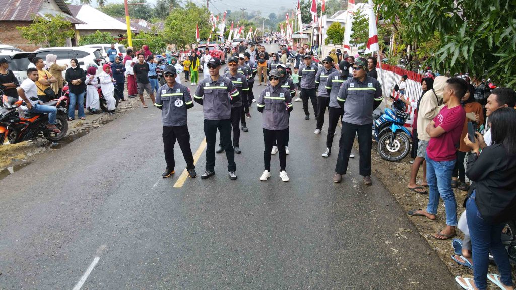 Karyawan HTI PT. Gorontalo Citra Lestari & PT. Gema Nusantara Jaya Gorontalo Utara Warnai Perayaan HUT RI Ke-78